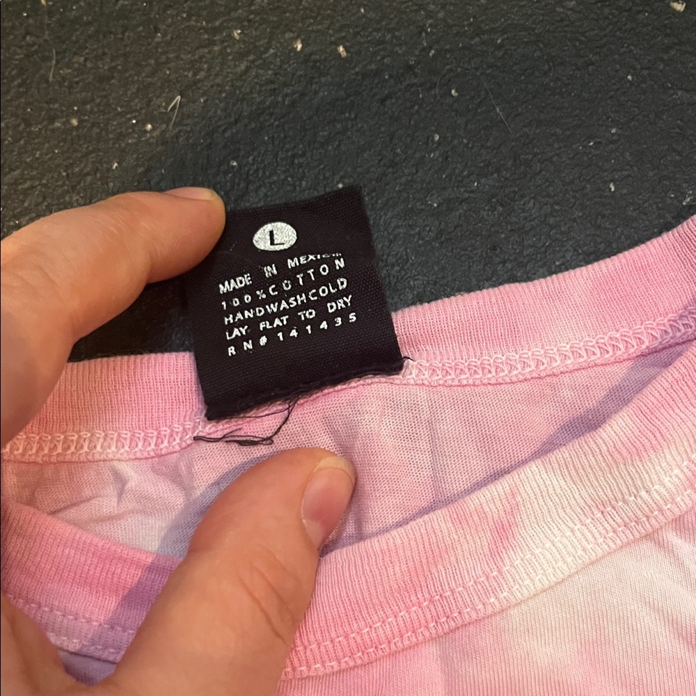Women’s cropped Pink Tie-Dye Def Lepard - Picture 3 of 5